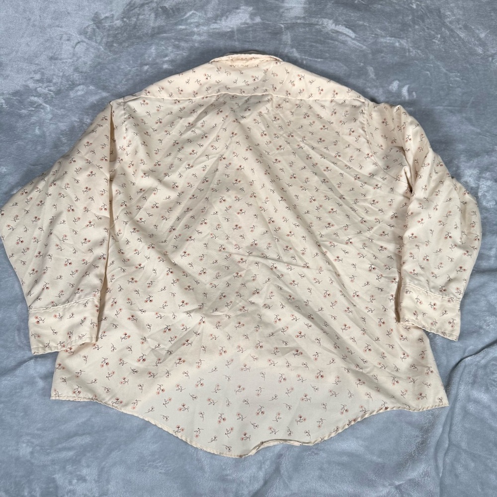 Vintage Sears Floral Button Shirt Mens L (Estimated) Loose Fit Disco 70s - Picture 9 of 13